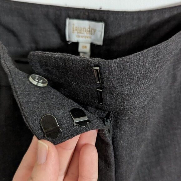 Laundry by Shelli Segal | Dark Grey Business Casual Slacks Pants Sz 6 - Picture 5 of 6